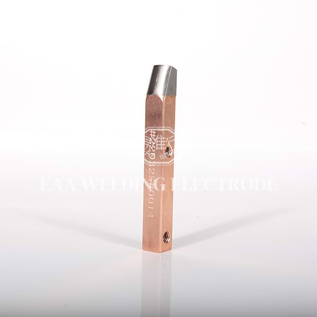 Head With Rounded Arc Polished And Tungsten Copper Inlaid Electrode