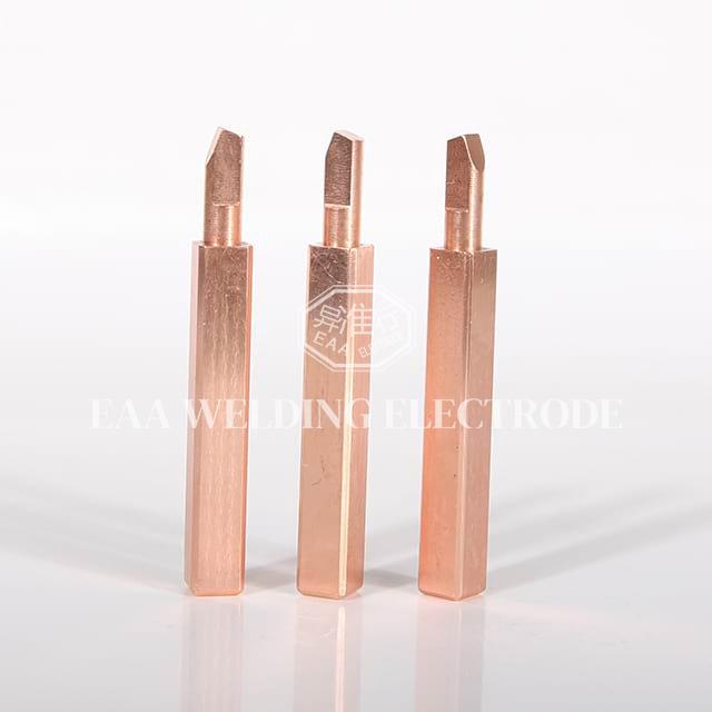 Ultra Thin Head Slotted Tungsten Copper Inlaid Electrode